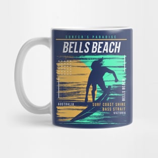 Retro Surfing Bells Beach Australia // Vintage Surfer Beach // Surfer's Paradise Mug